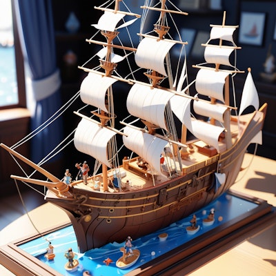 海賊船の模型