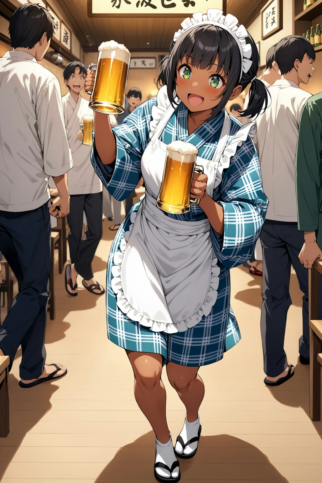 今ビール持って行くからちょっと待っててね。