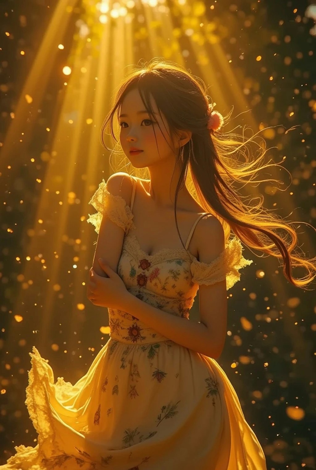 朝日の中のダンス