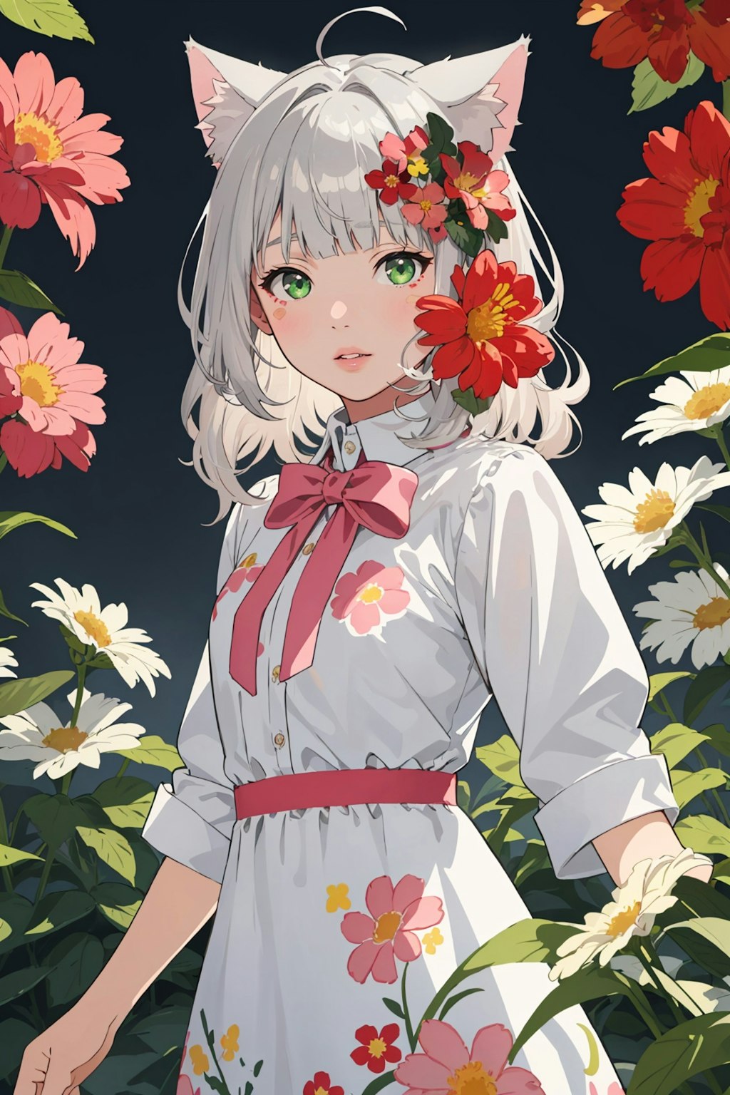 花と少女