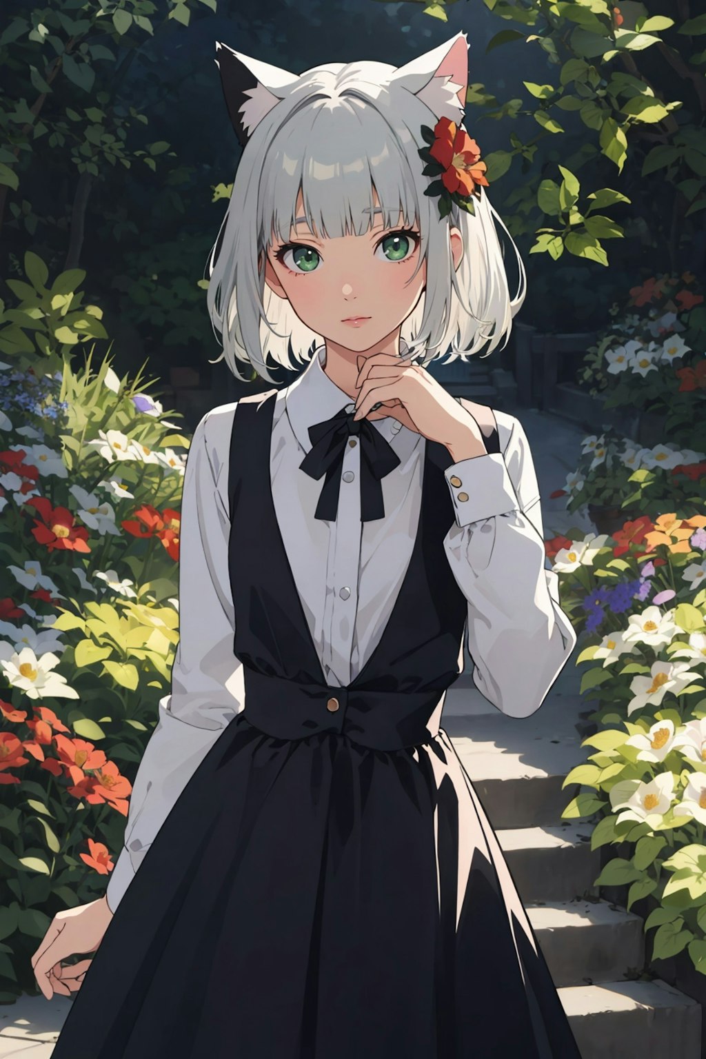 花と少女