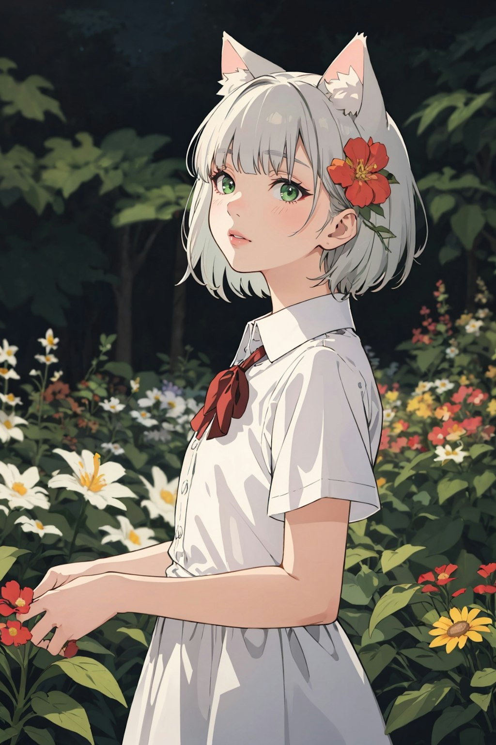 花と少女