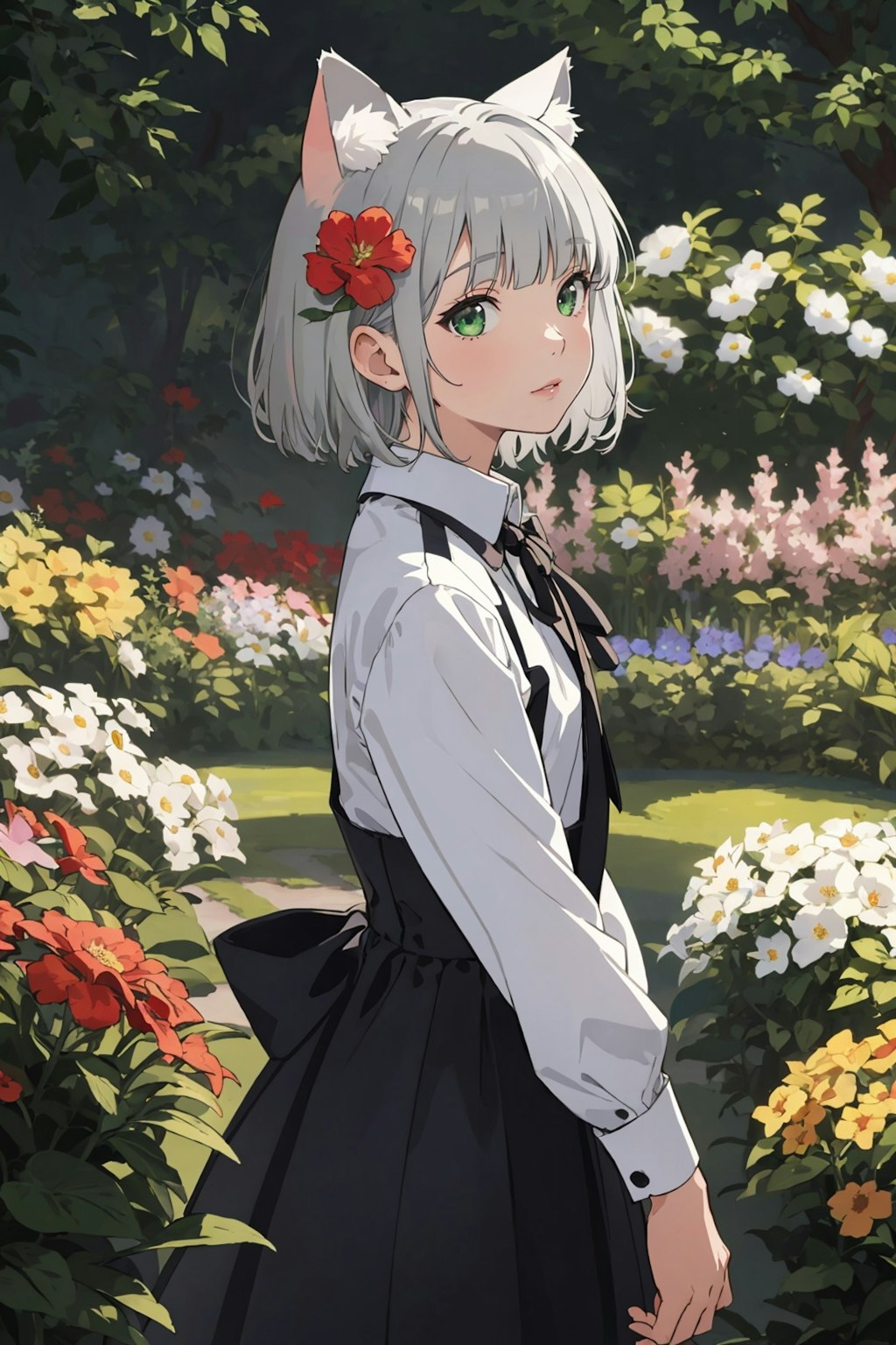 花と少女