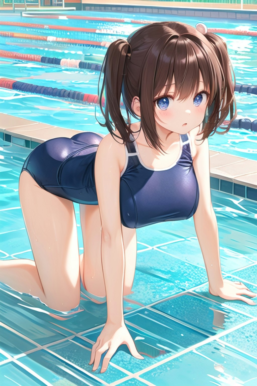 巨乳スク水女子