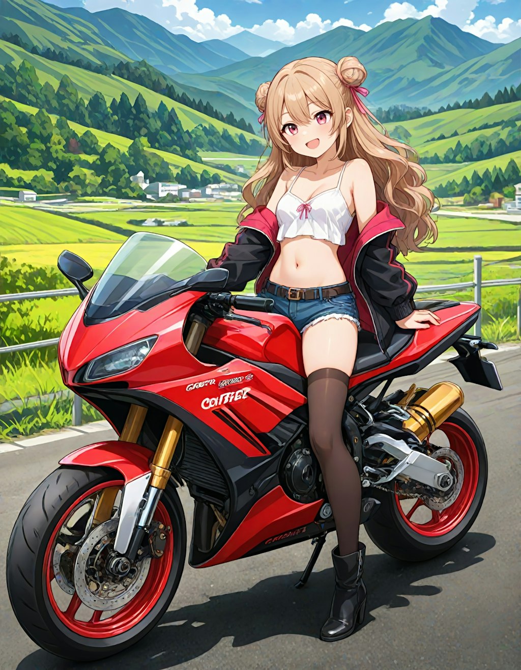 おバイクでツーリング中のさとみん #1