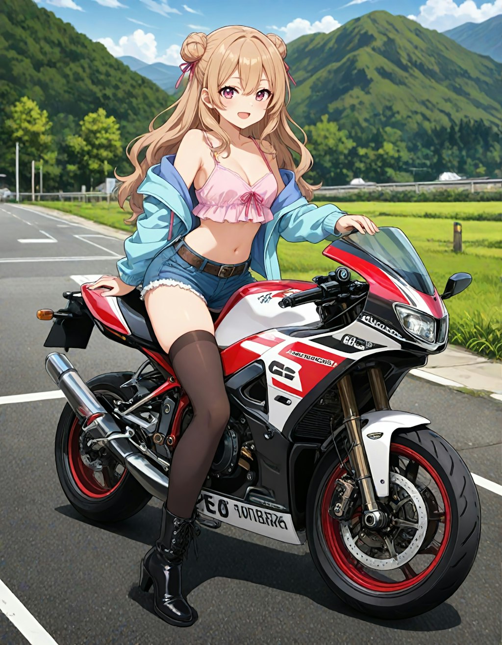 おバイクでツーリング中のさとみん #1