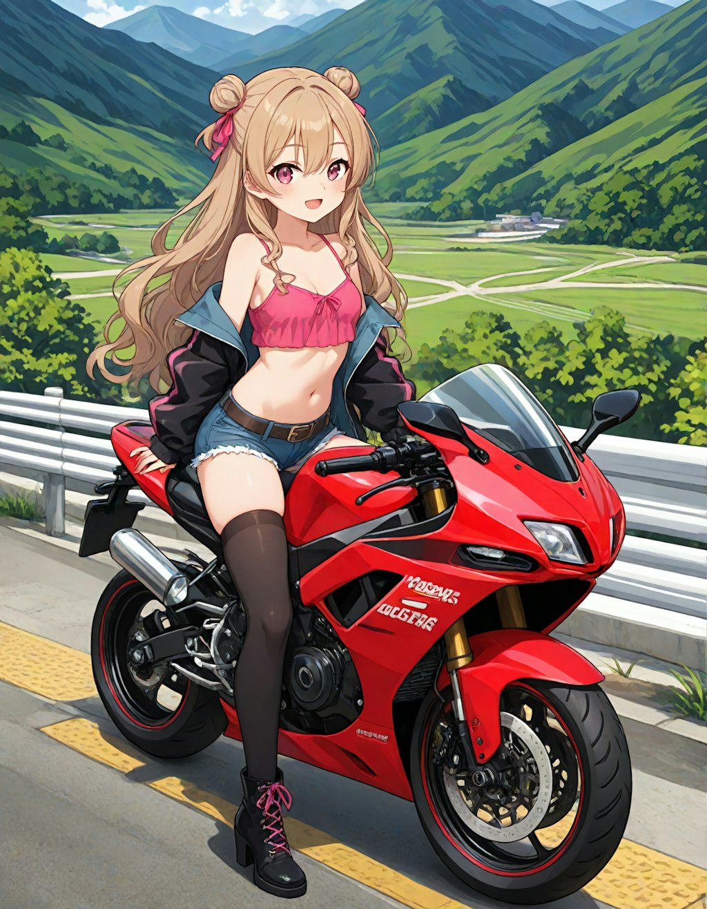 おバイクでツーリング中のさとみん #1