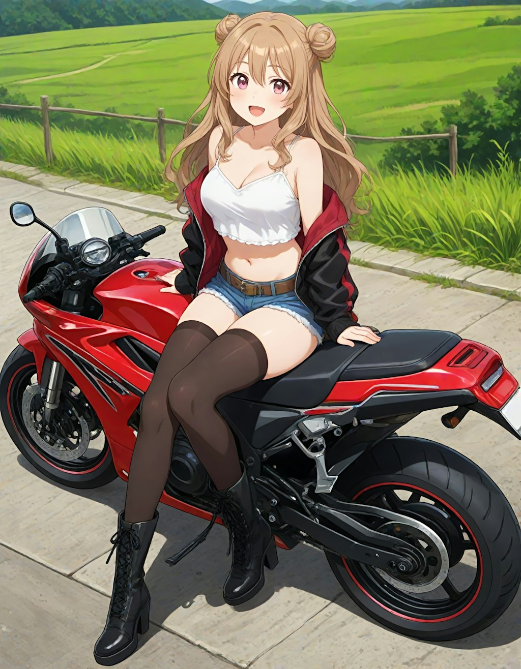 おバイクでツーリング中のさとみん #1
