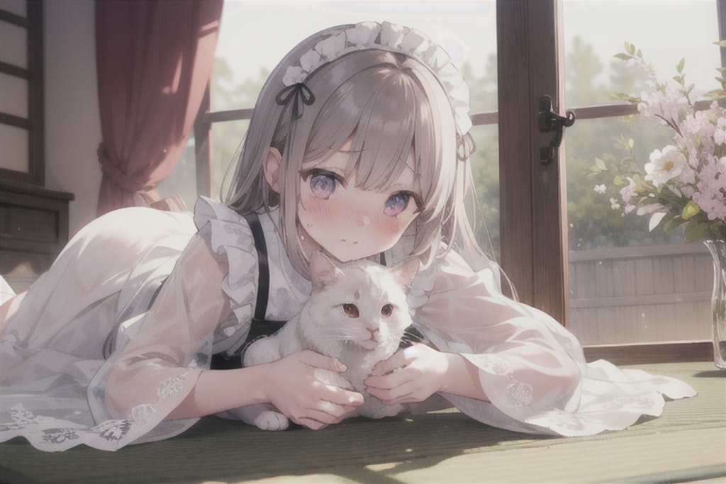 猫とメイドさん