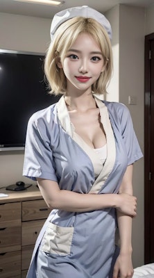 韓国の金髪美女ナース