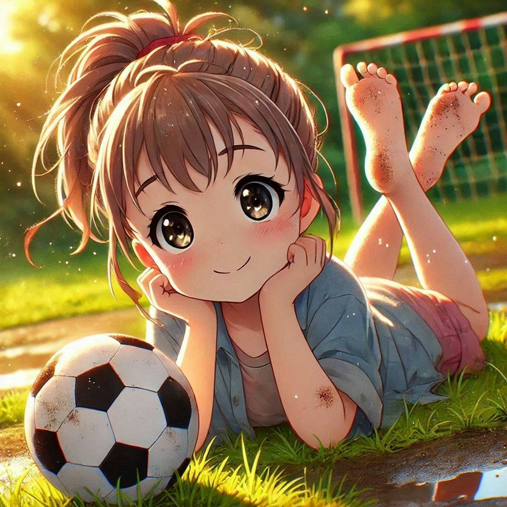 泥んこサッカーを楽しんでた子