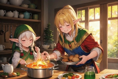 Elf preparing a meal 11