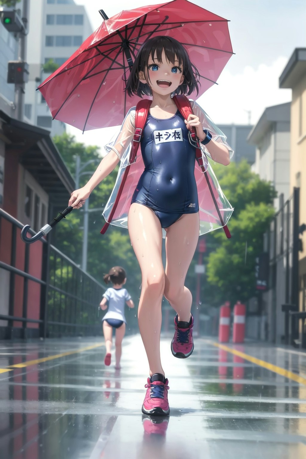 雨ときどき水着♪