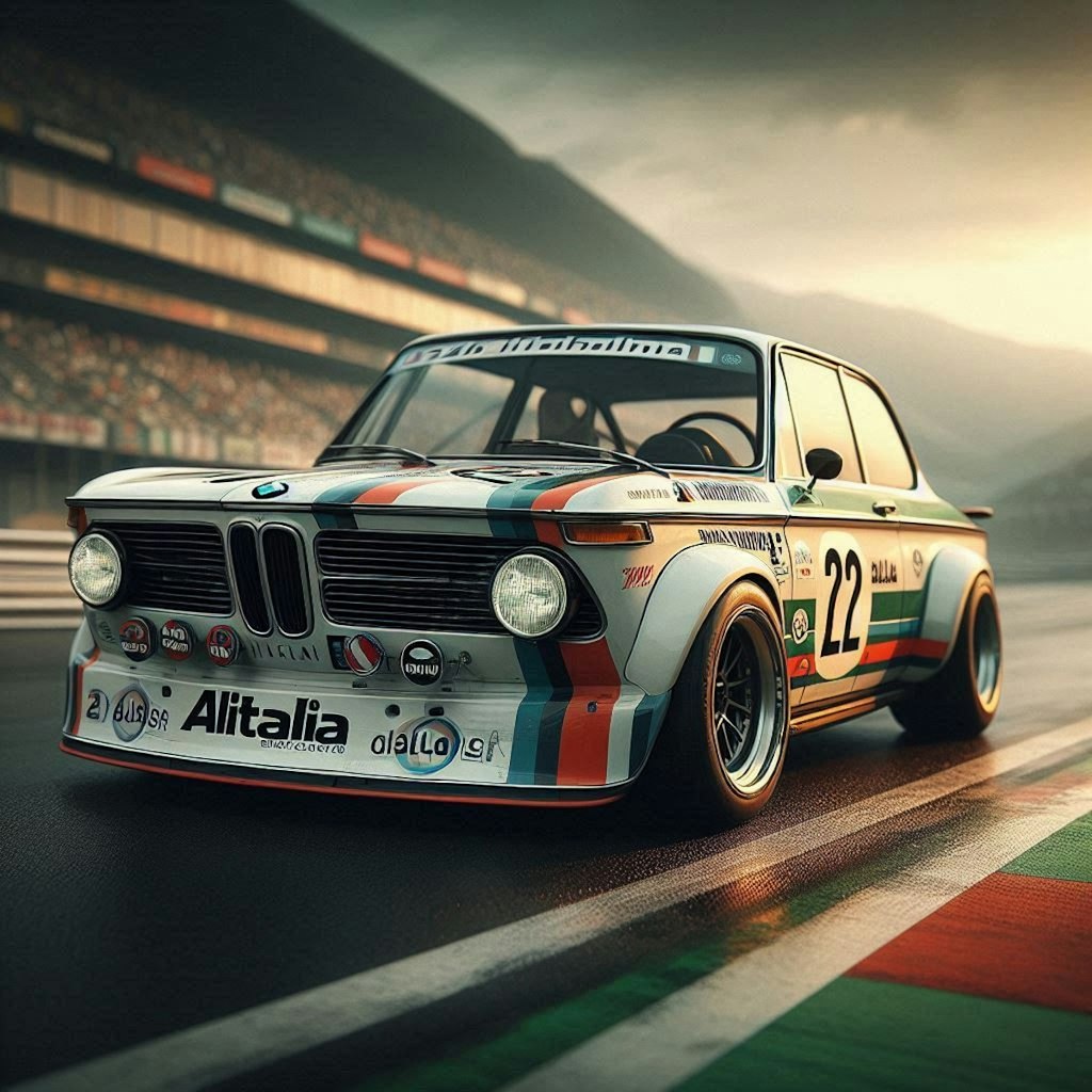 アリタリアカラーBMW 2002 レーシングカー