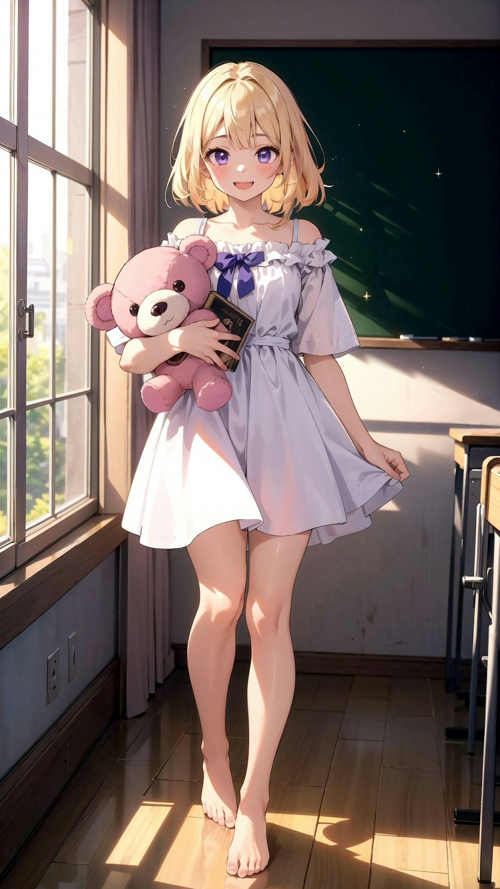 girl holding teddybear 03
