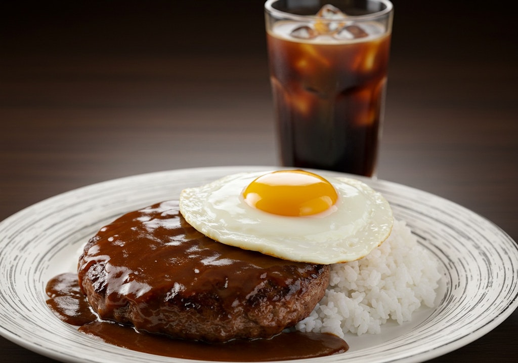 摩訶不思議食堂のお通しのロコモコ