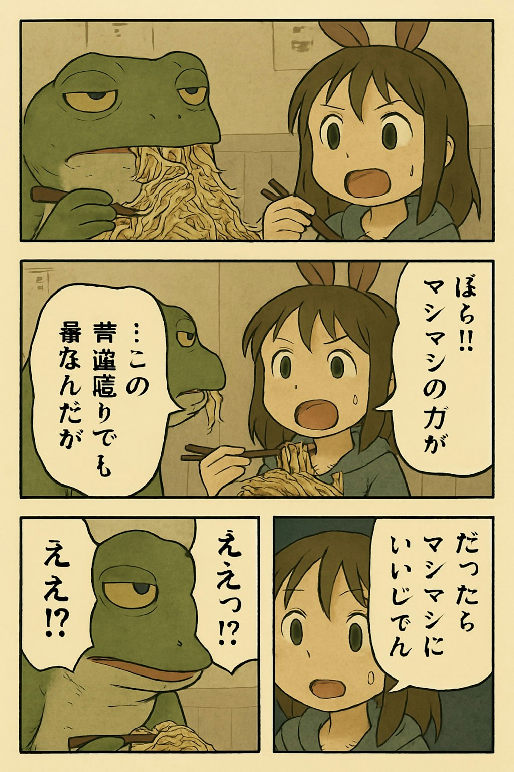 雨の中、うさ耳をくにへかえそうとしたら