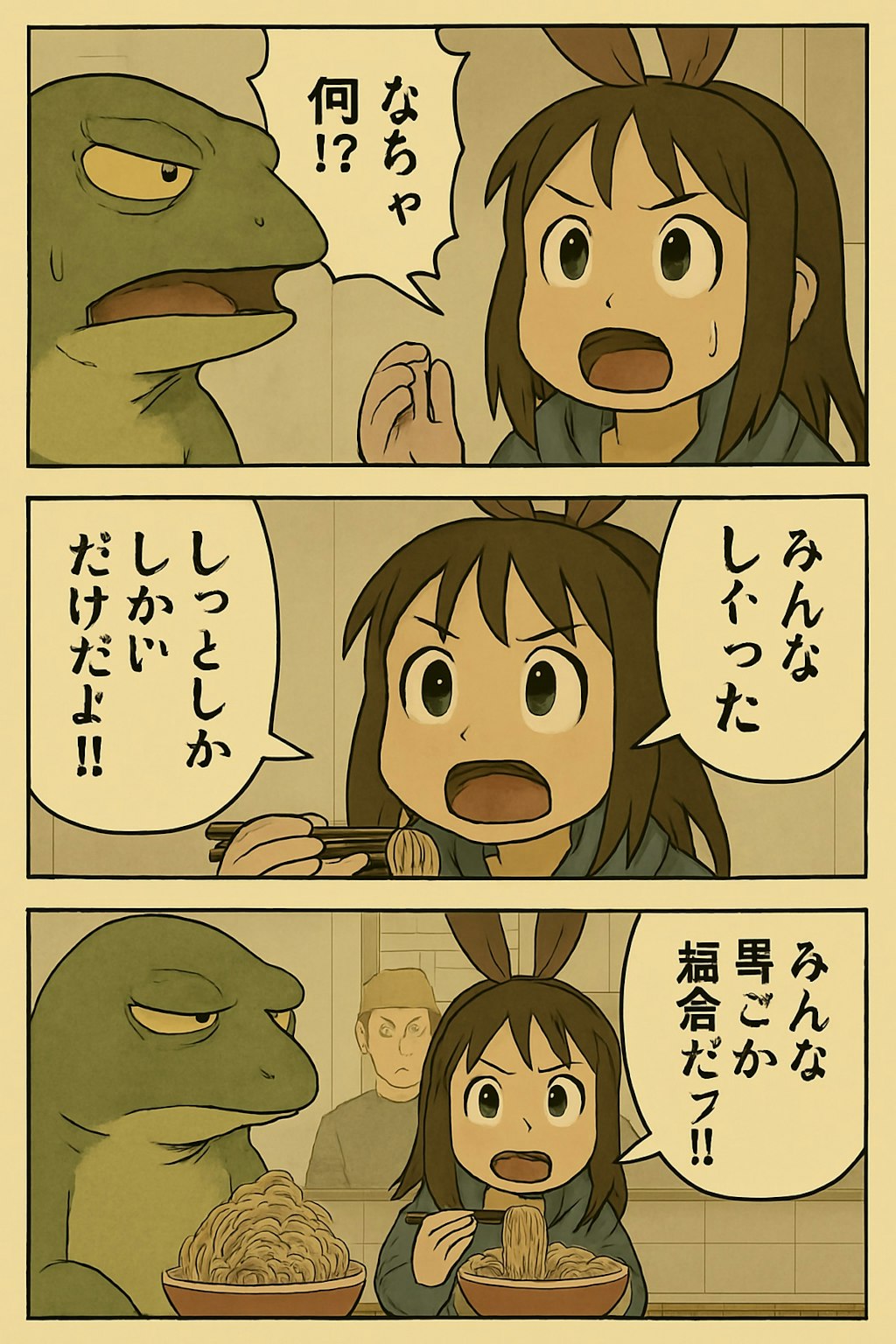 雨の中、うさ耳をくにへかえそうとしたら