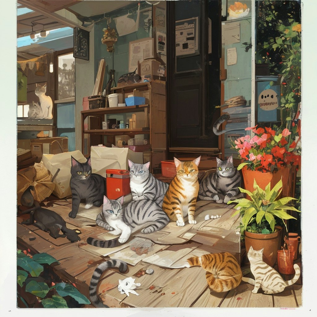 猫家族、たまに猫又