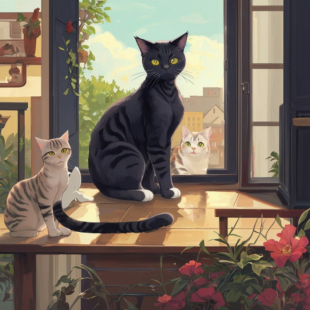 猫家族、たまに猫又