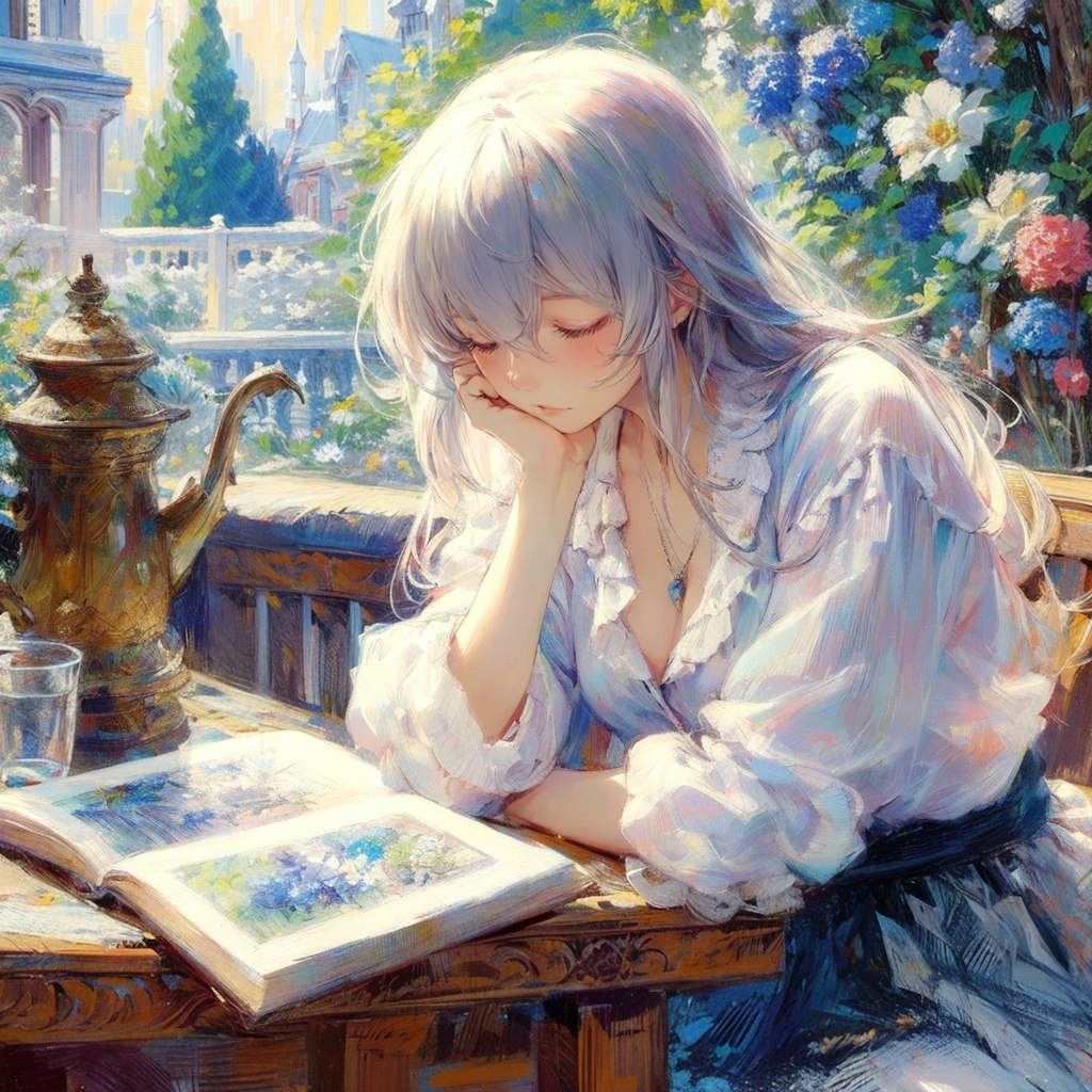 読書する少女⑧