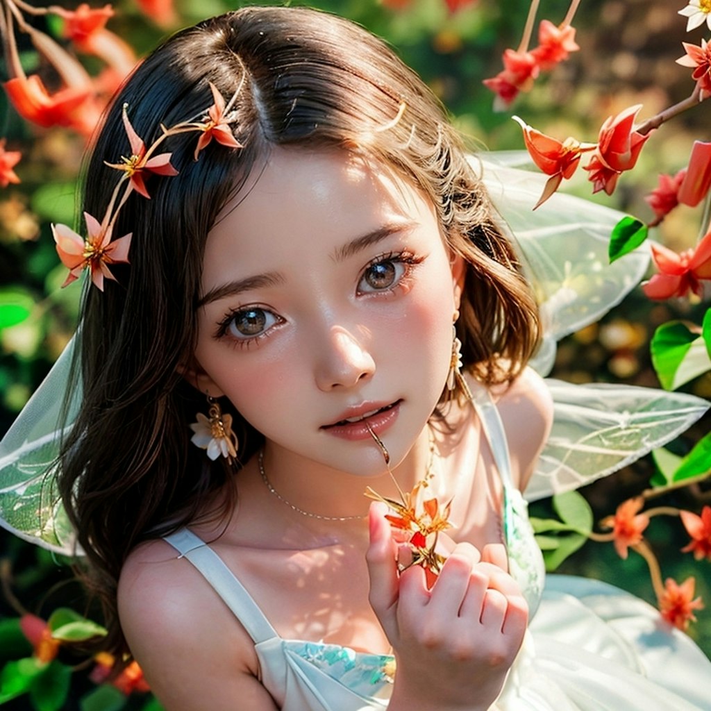 Honeysuckle flower Girl