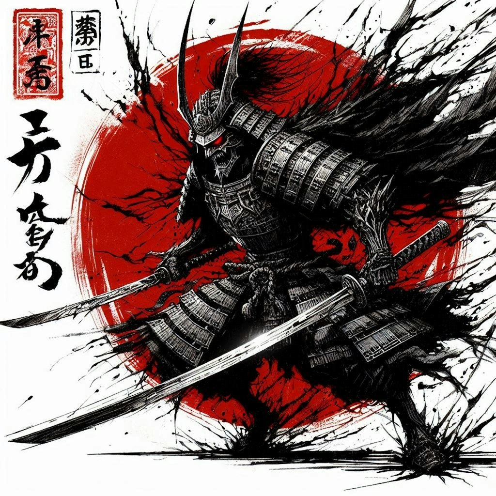 墨絵の武人(末定matusada)