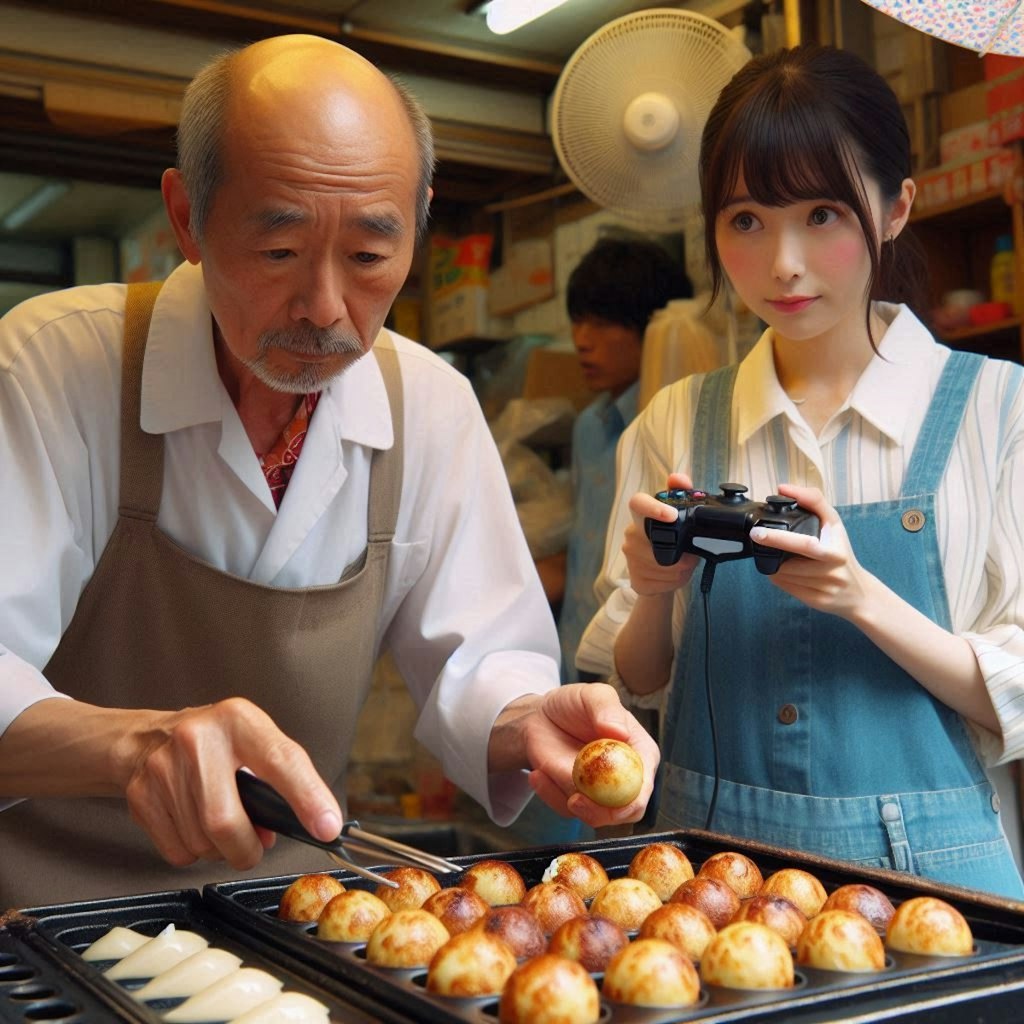 たこ焼き屋のジジイを遠隔操縦する娘