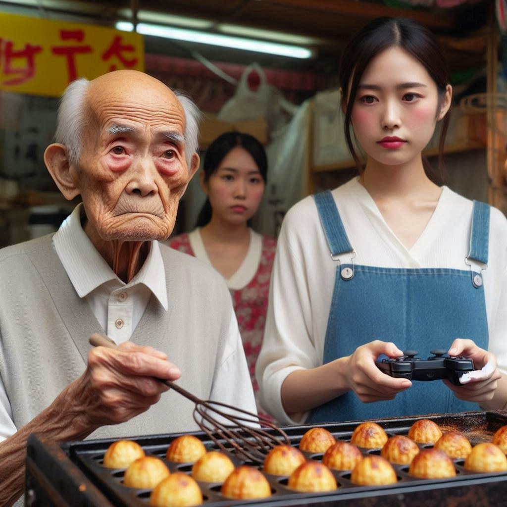 たこ焼き屋のジジイを遠隔操縦する娘