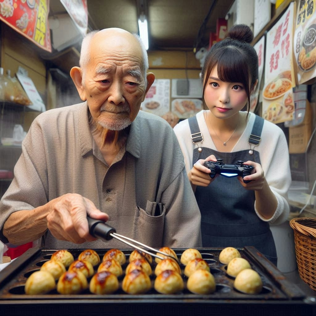 たこ焼き屋のジジイを遠隔操縦する娘