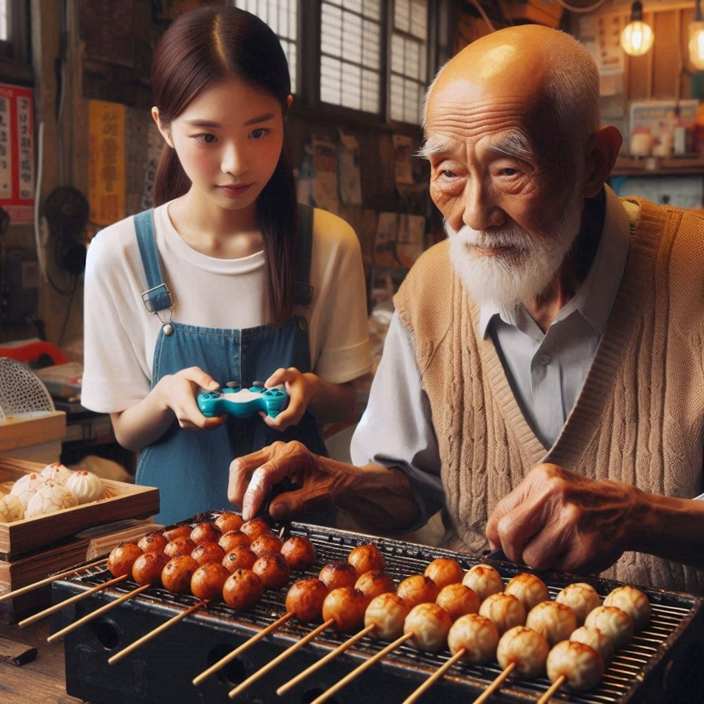 たこ焼き屋のジジイを遠隔操縦する娘