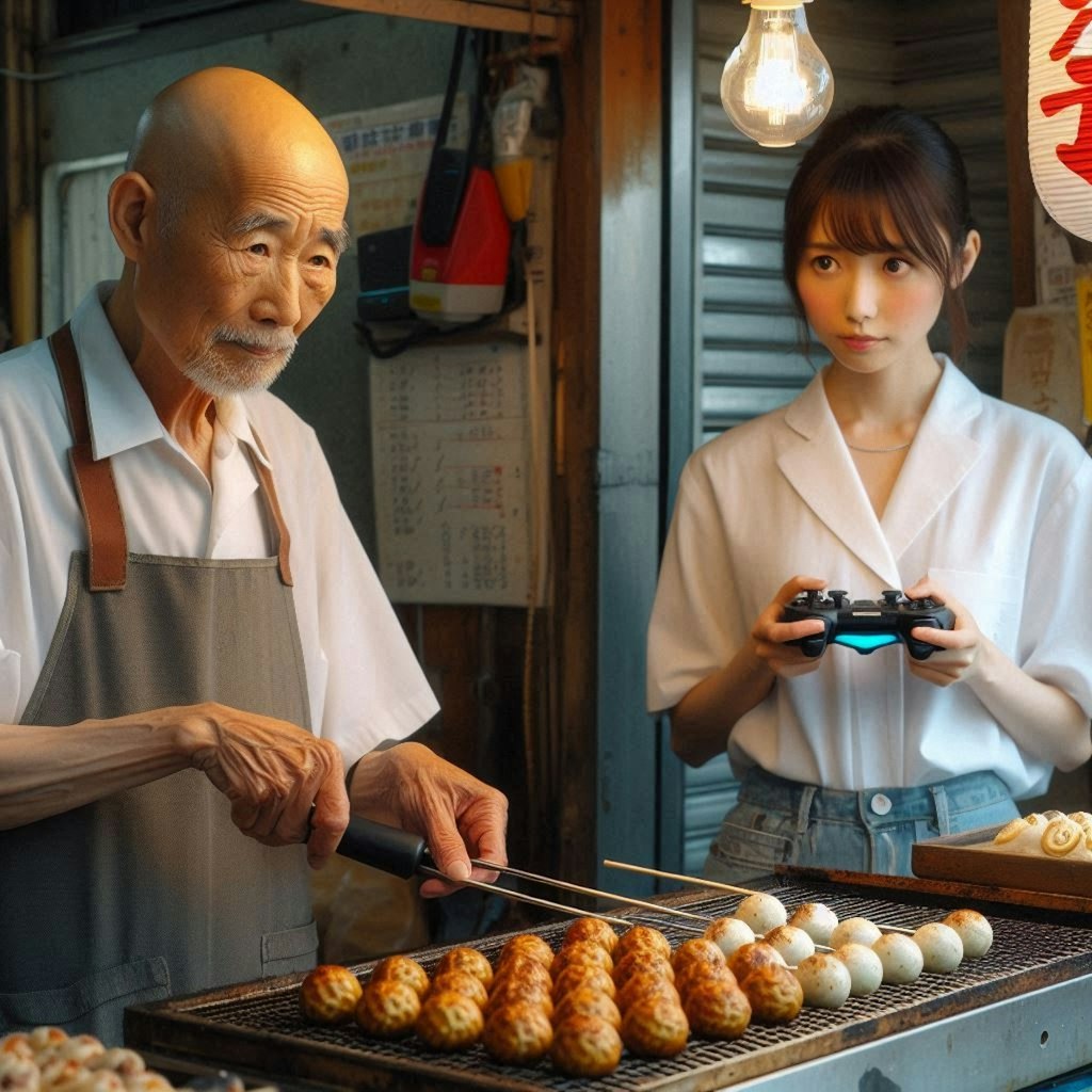 たこ焼き屋のジジイを遠隔操縦する娘