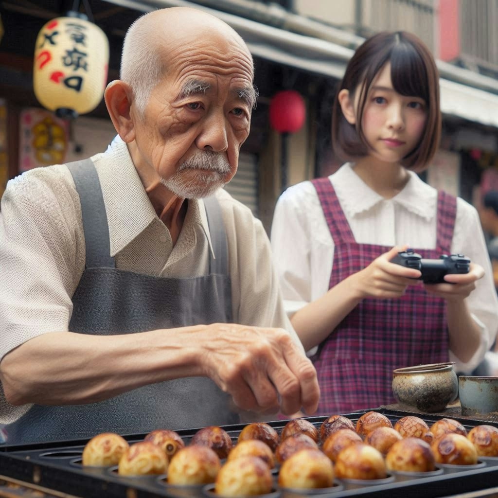 たこ焼き屋のジジイを遠隔操縦する娘