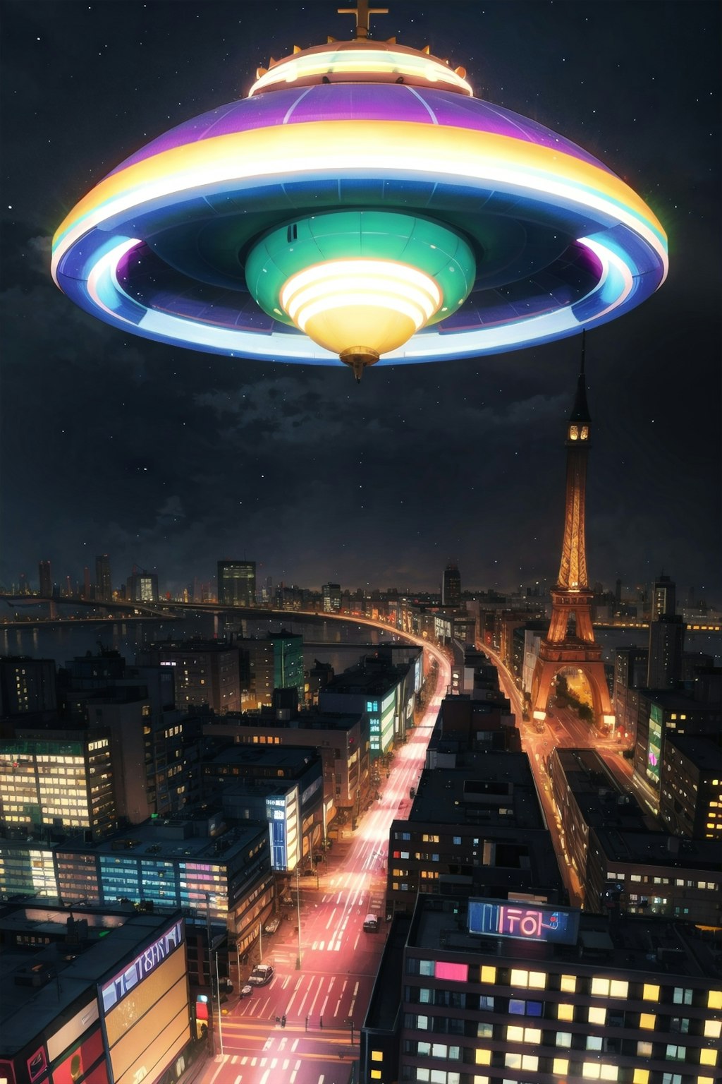 ちょっとカラフルなUFO