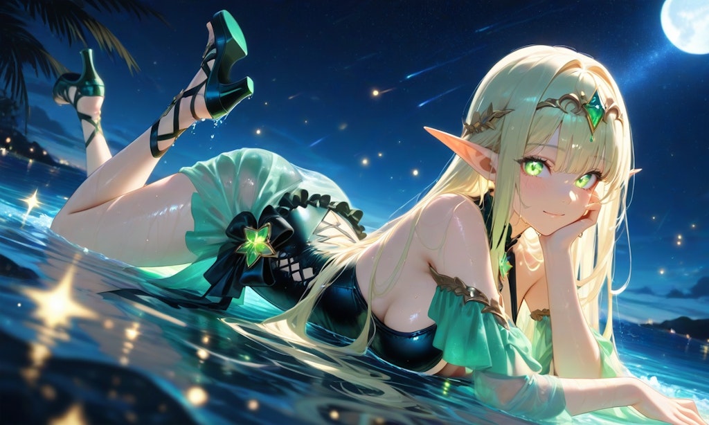 エルフ女王と海デート