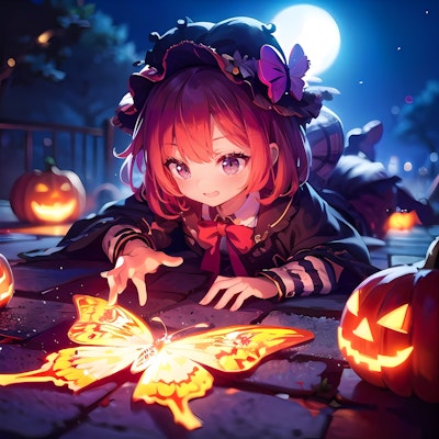 かぼちゃの絵の具で地面にお絵かき-Painting on the Ground with Pumpkin Paint