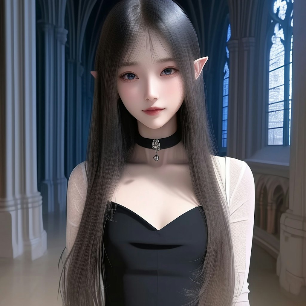 神秘の黒髪エルフ (The Mysterious Black-Haired Elf)