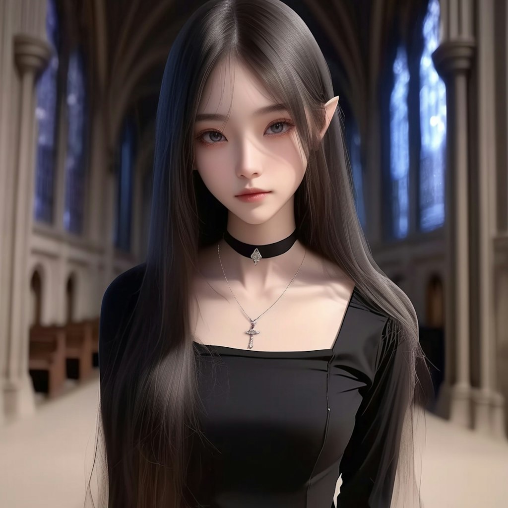 神秘の黒髪エルフ (The Mysterious Black-Haired Elf)