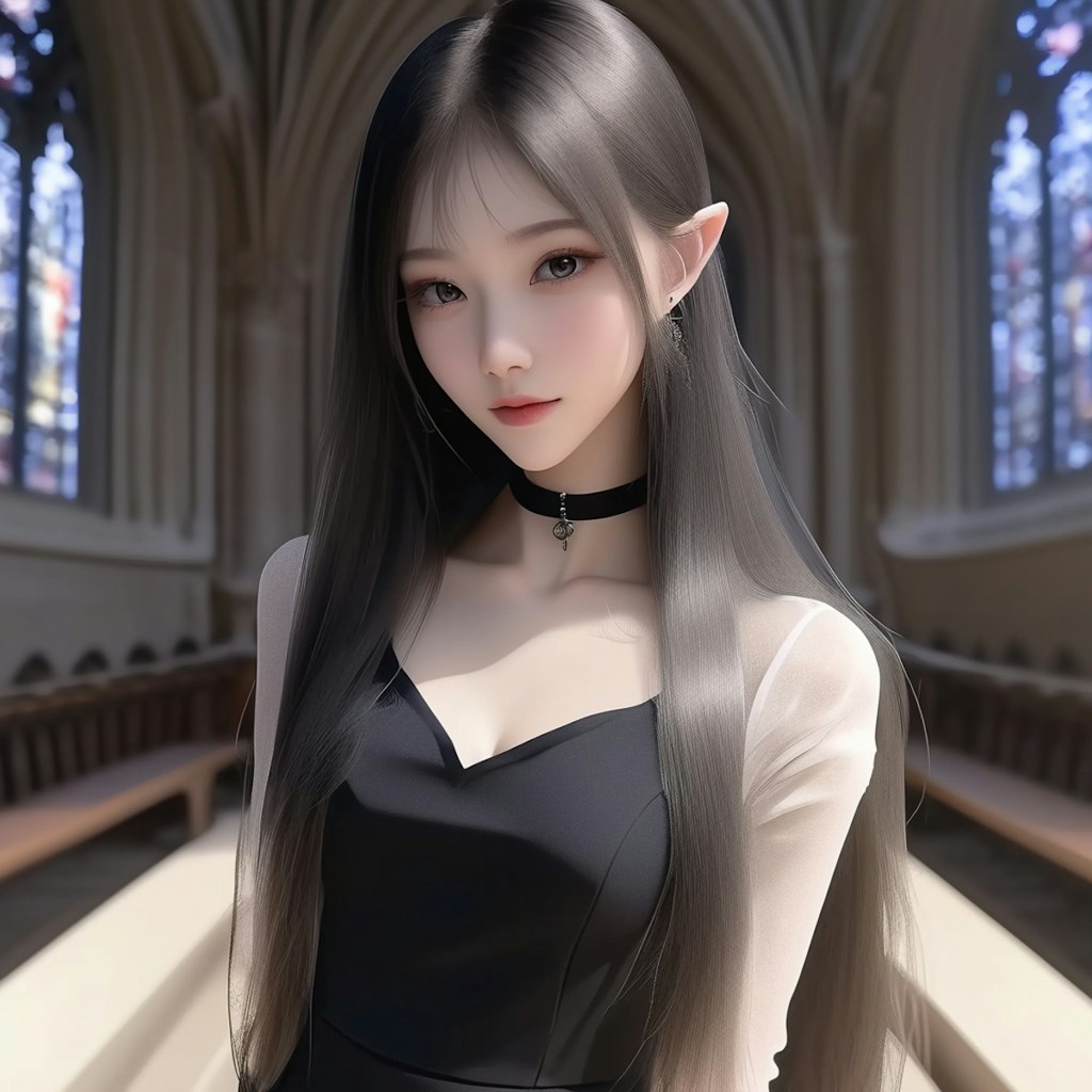 神秘の黒髪エルフ (The Mysterious Black-Haired Elf)