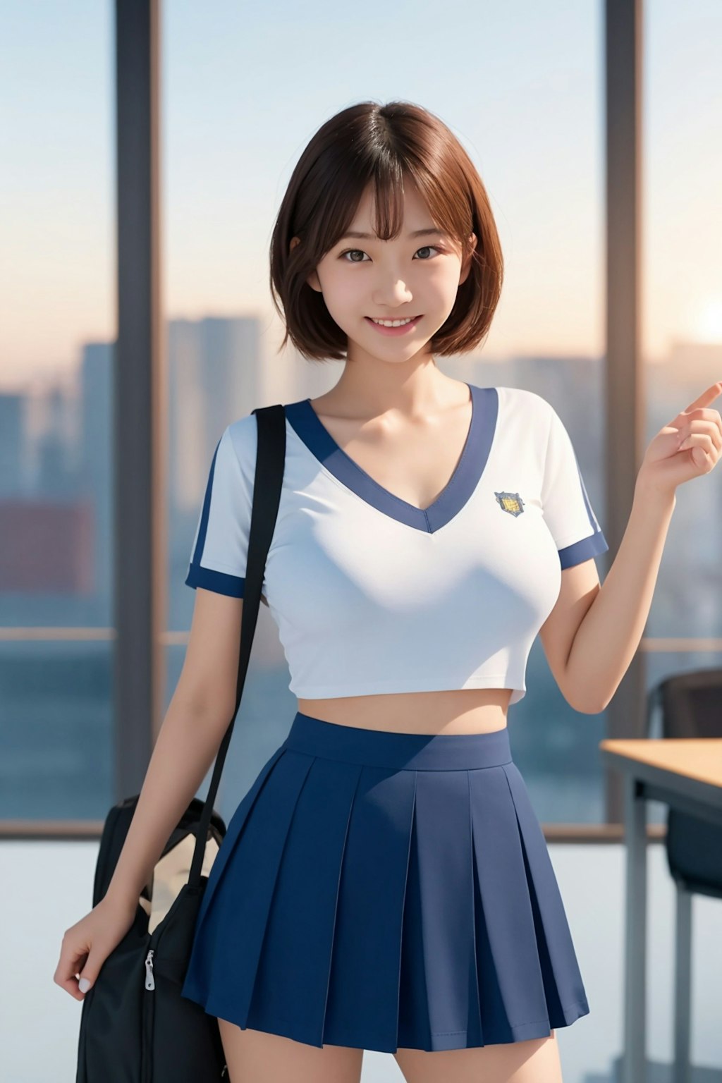 謎制服の女の子