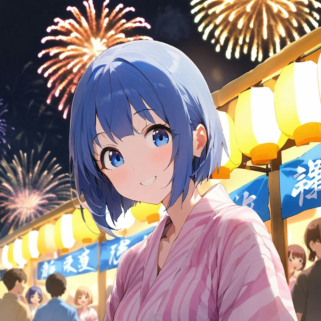 夏祭りの少女