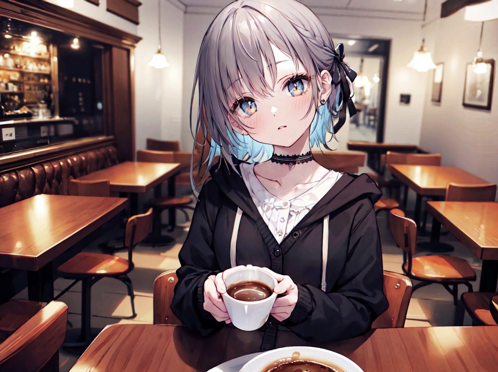 コーヒーショップで