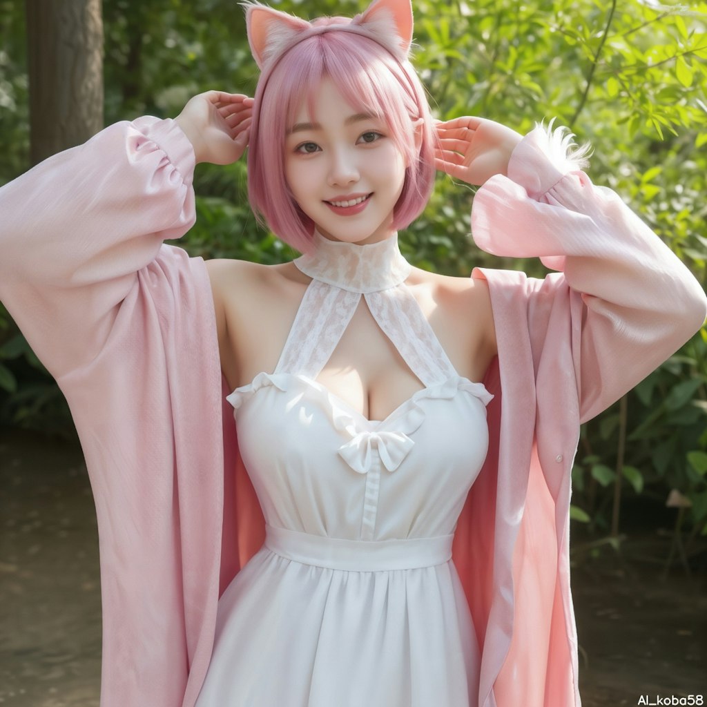 Vol116_Feather Dress+cat ear