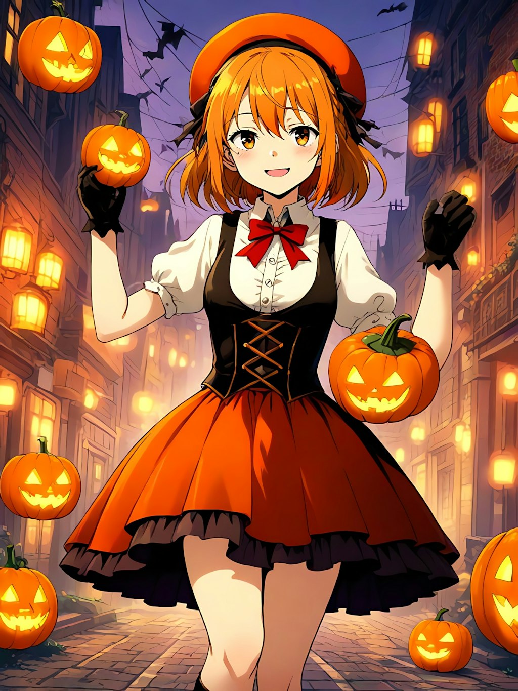 ハロウィンの仮装してる女子高生🎃