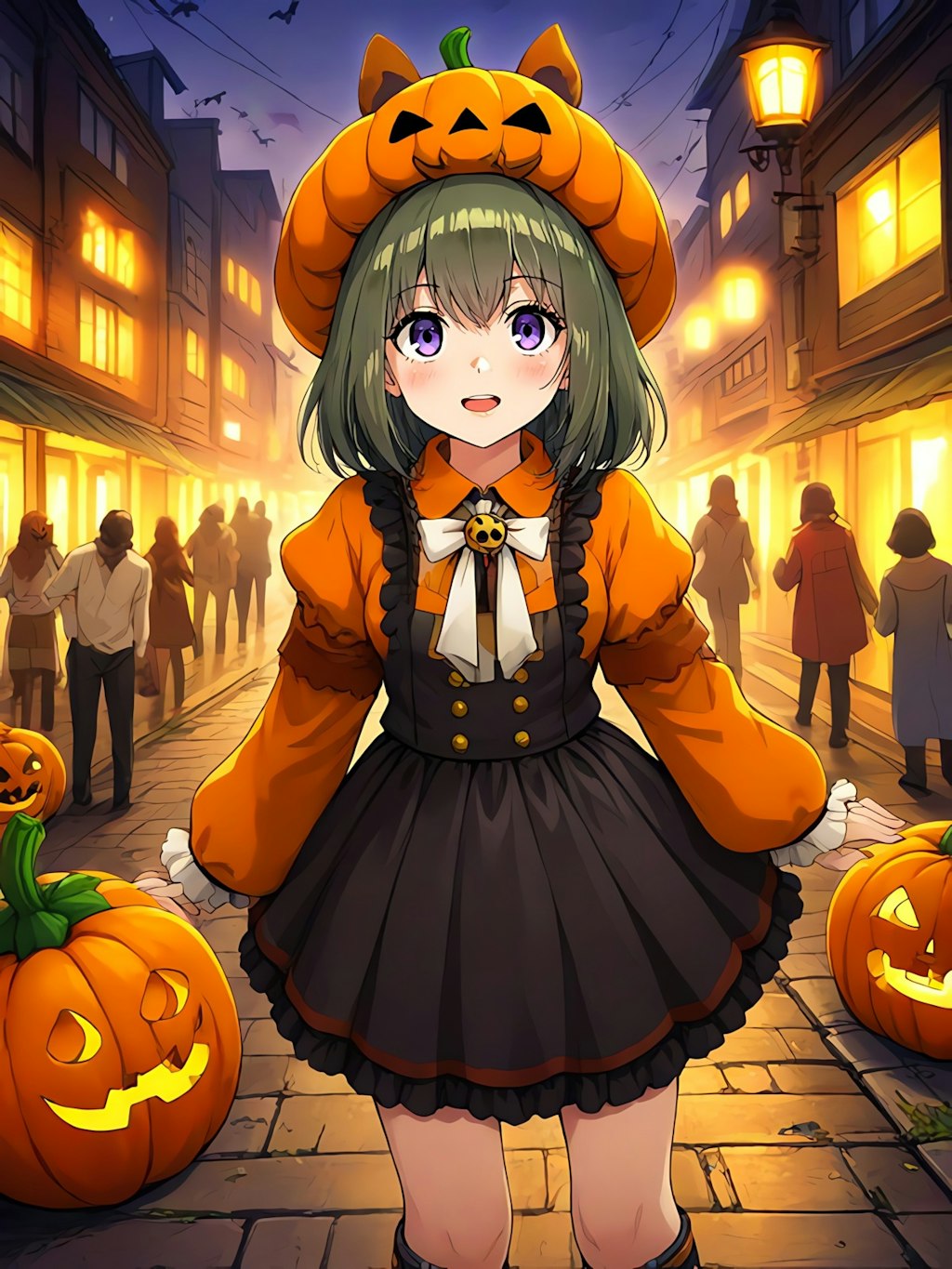 ハロウィンの仮装してる女子高生🎃