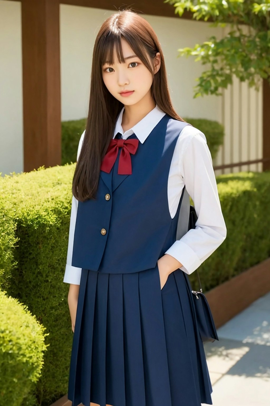 p178 表示のプロンプトと「A very beautiful 17 year old girl in Japanese school uniform」(3枚目)の比較