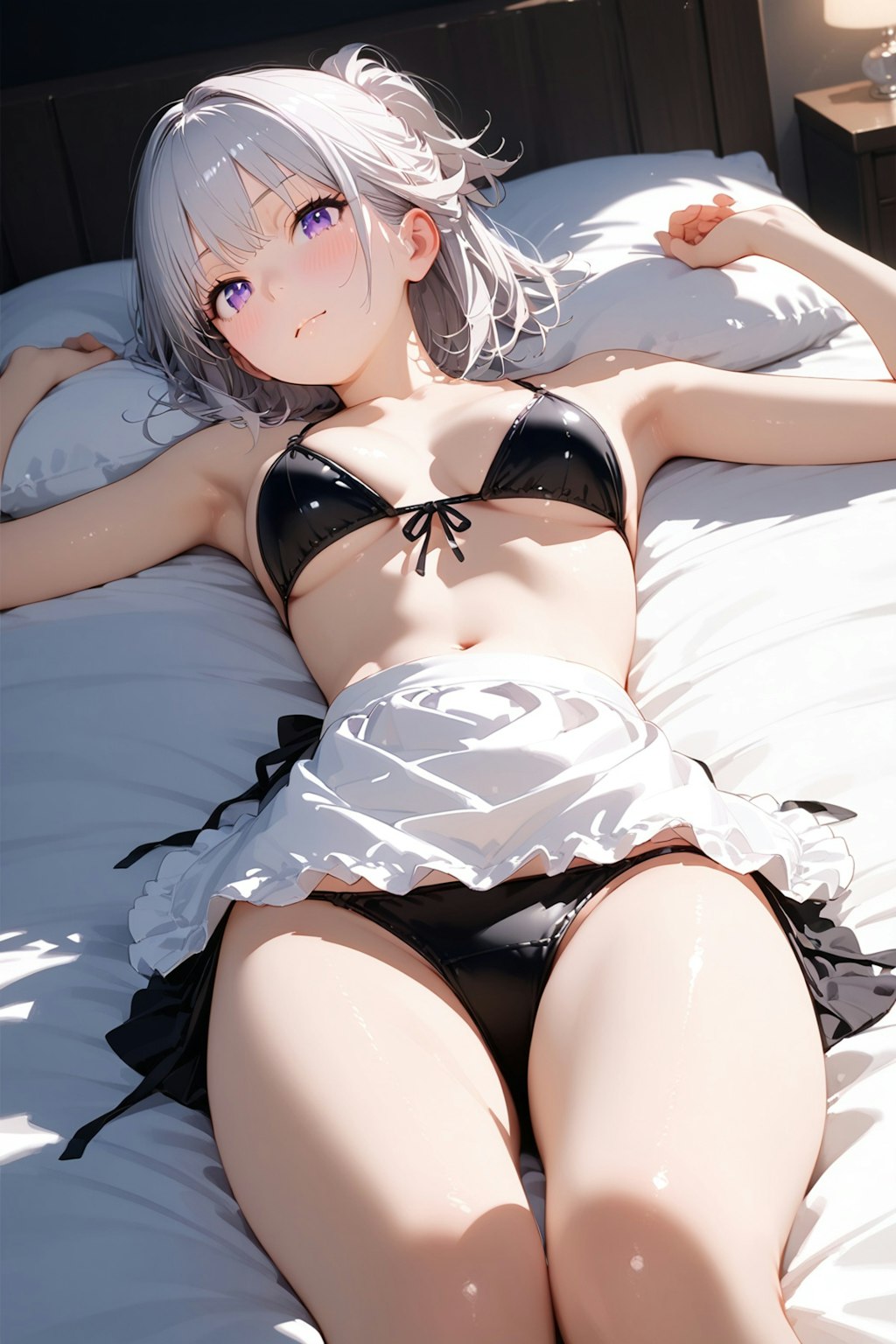 (949HQ)銀髪ちゃんビキニエプロン