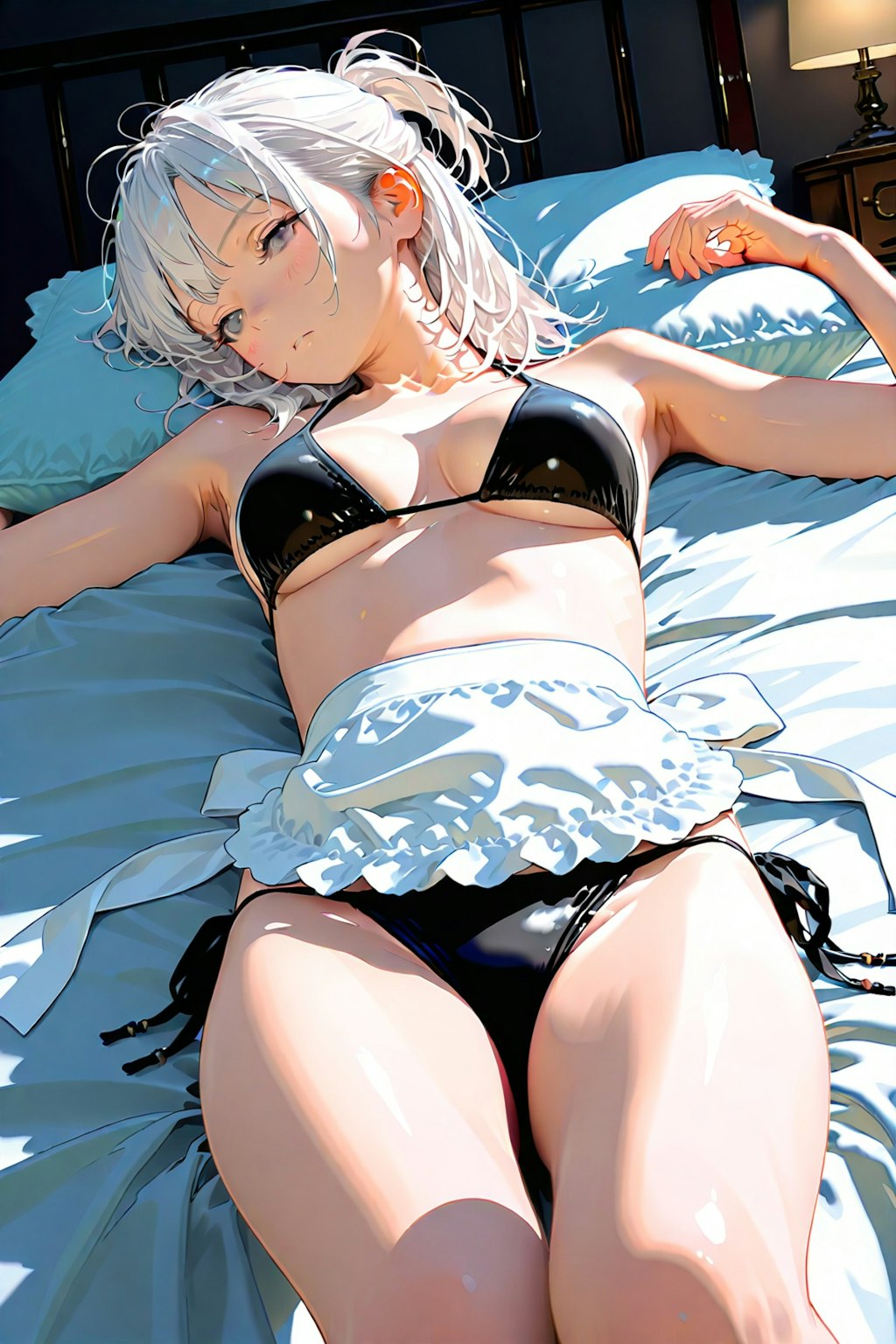 (949HQ)銀髪ちゃんビキニエプロン