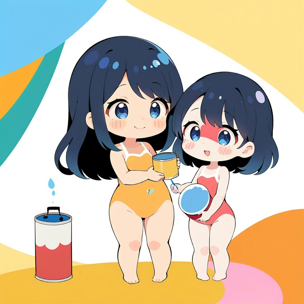 水着ペイント