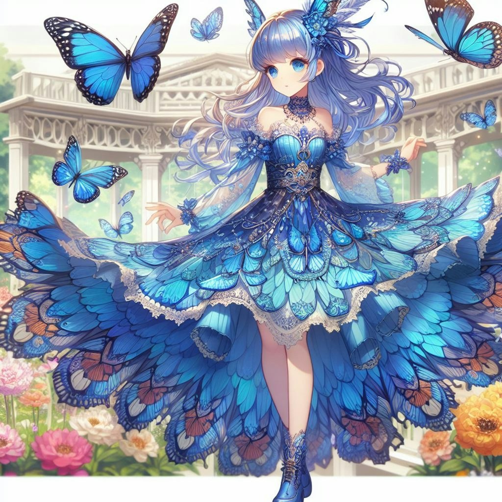 モルフォ蝶🦋の擬人化